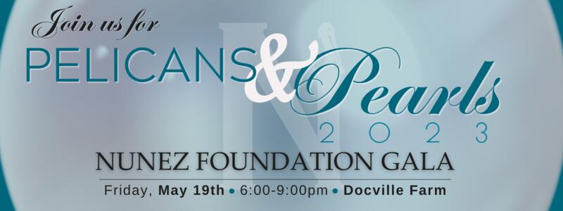 Nunez Pelicans & Pearls Foundation Gala Logo